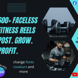 600+ Faceless Male Fitness Reels Bundle MRR & PLR Rights