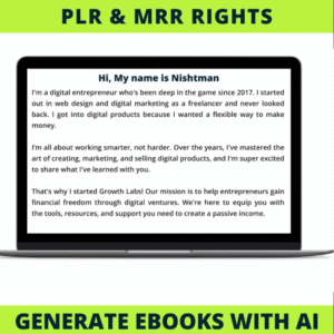 New Generate a complete eBook with AI PLR and MRR Resell Rights