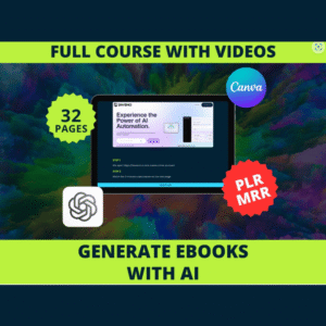 New Generate a complete eBook with AI PLR and MRR Resell Rights