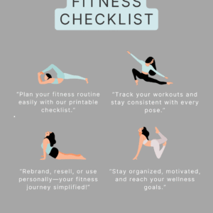 Fitness Checklist Printable with PLR Resell Rights.