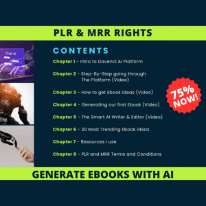 New Generate a complete eBook with AI PLR and MRR Resell Rights